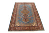 Load image into Gallery viewer, 4' x 6' Blue Super Kazak Rug M74