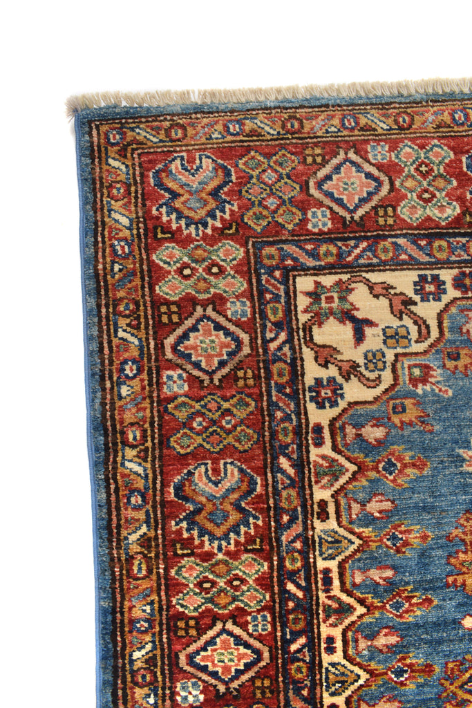 4' x 6' Blue Super Kazak Rug M74