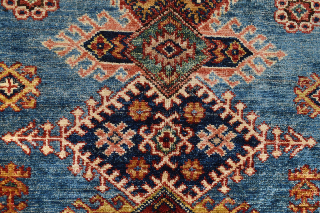 4' x 6' Blue Super Kazak Rug M74