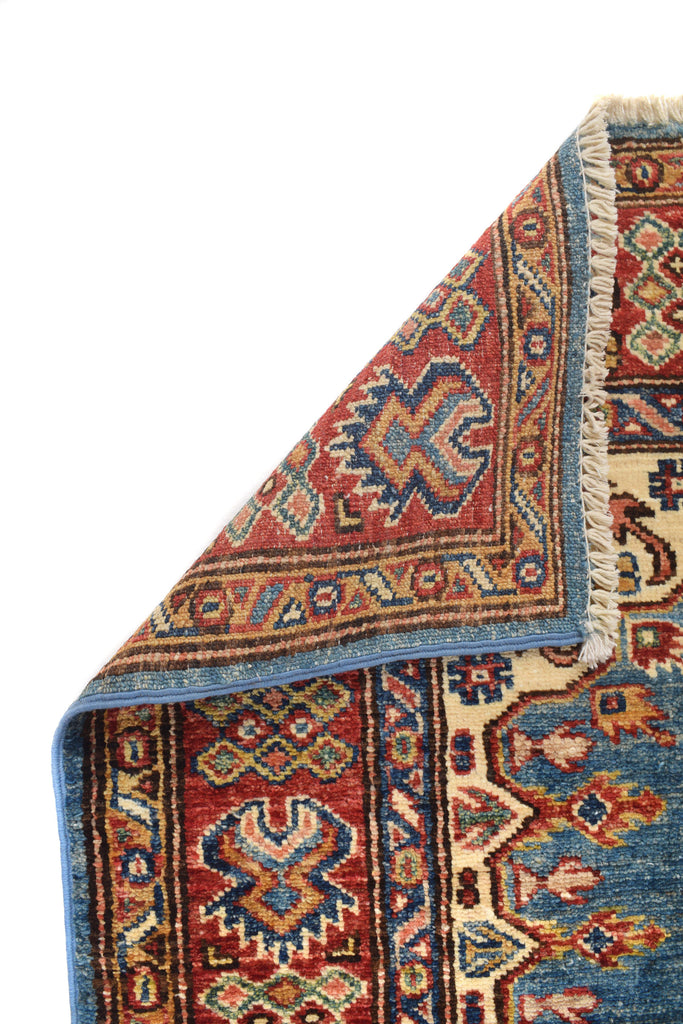 4' x 6' Blue Super Kazak Rug M74