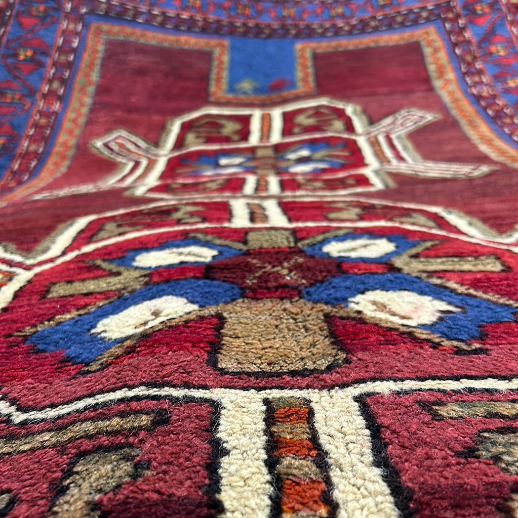 4' x 8' Red-Semi-Antique-Caucasian-Kazak-Runner.jpg