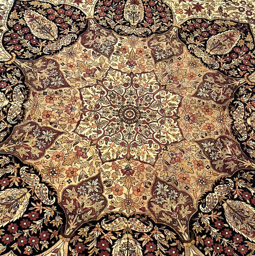 10 x 14 Kermanshah Rug FINER Kashmir WOOL FINER HAND-KNOTTED 200 KPSI - Beige #5068