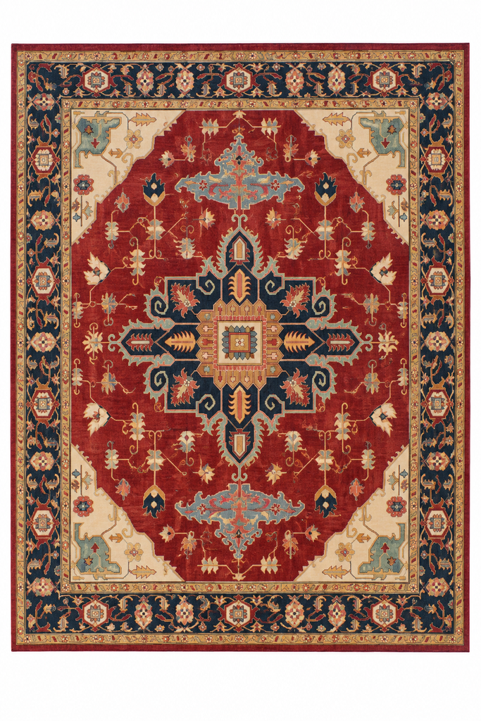 9.7 x 14 Rust Silky Wool Peshawar Rug 17372