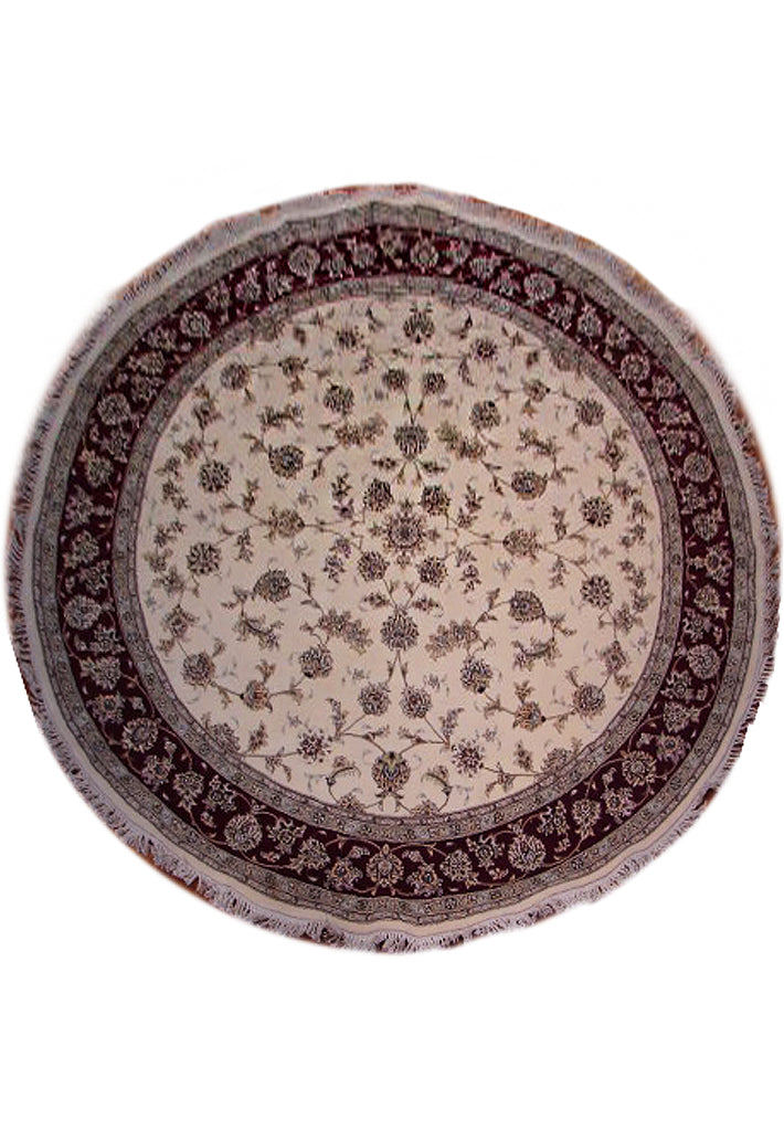 8 x 8 Fine Quality Wool and Silk Handmade Rug #PIX-8378