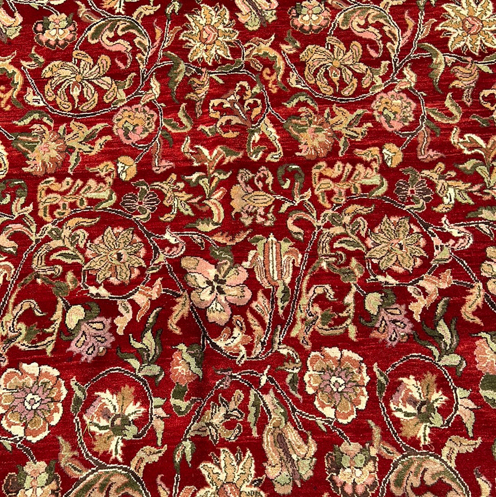 9.3 x 13.1 DEEP RED Black Border Jaipur Rug 26230