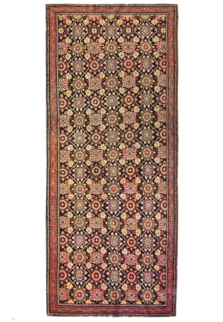4.8 x 12.9 Antique Russian Kazak Runner Rug 8831