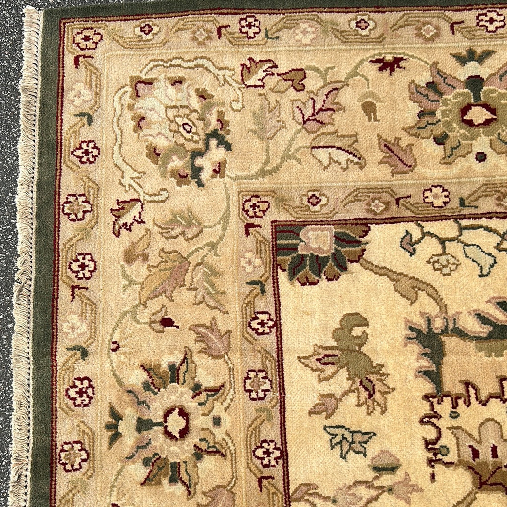 10 x 14.2 Ivory Green Agra Rug 79575