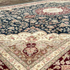 Load image into Gallery viewer, 9.5 x 13.7 Navy Blue Wool &amp; Silk Sino Tabriz Rug #PIX-14840