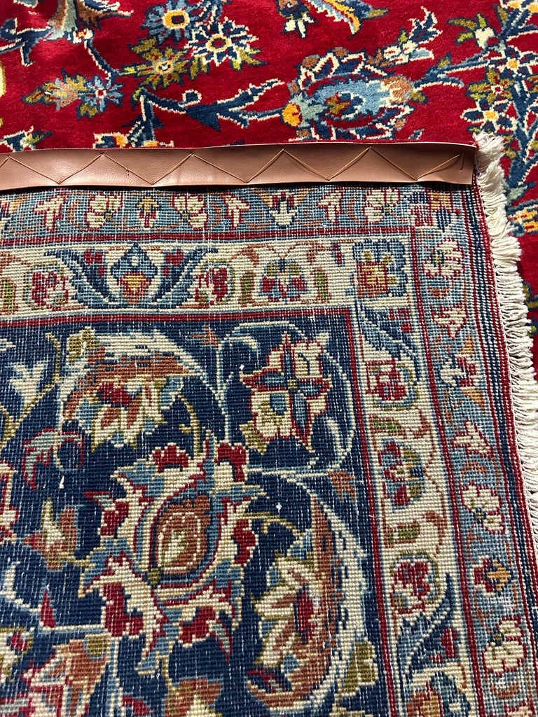 10 x 13.9 Hand-knotted Persian Kashan Rug 7080