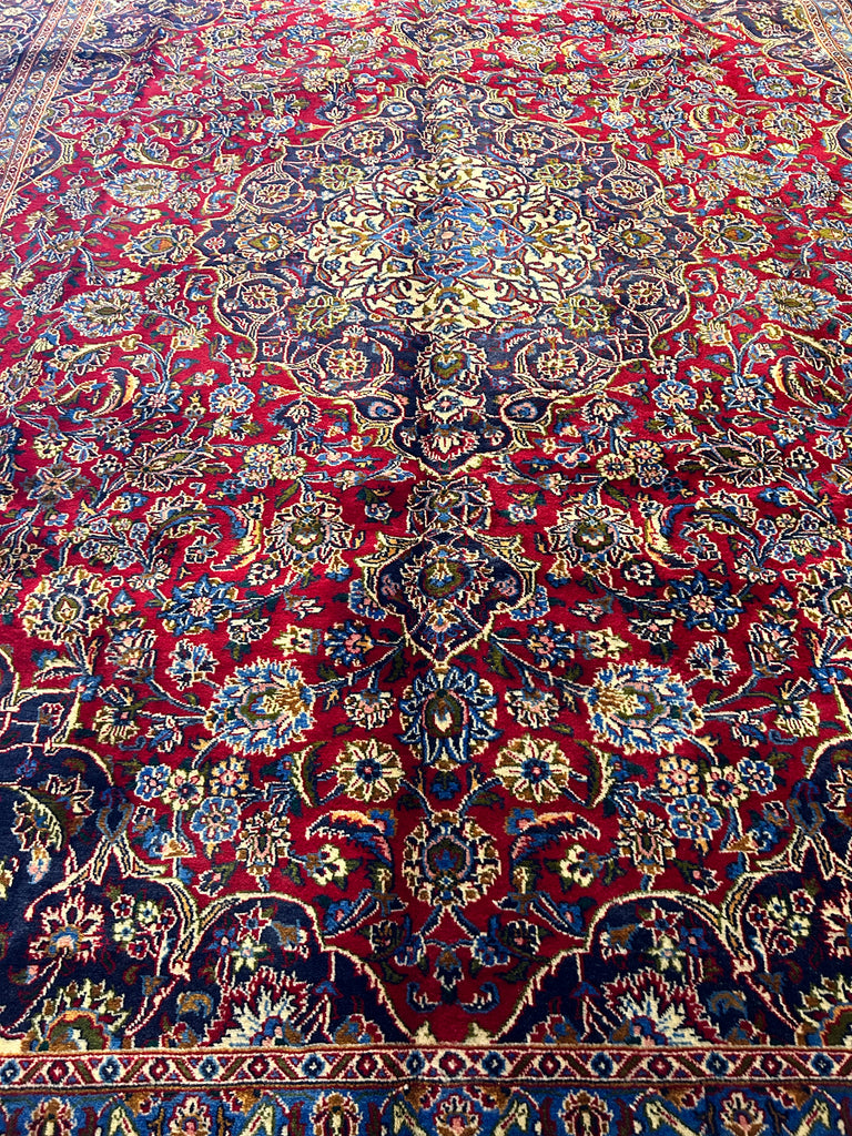 9.4 x 12.8 QUALITY Persian KASHAN PERFECT RUG 7006