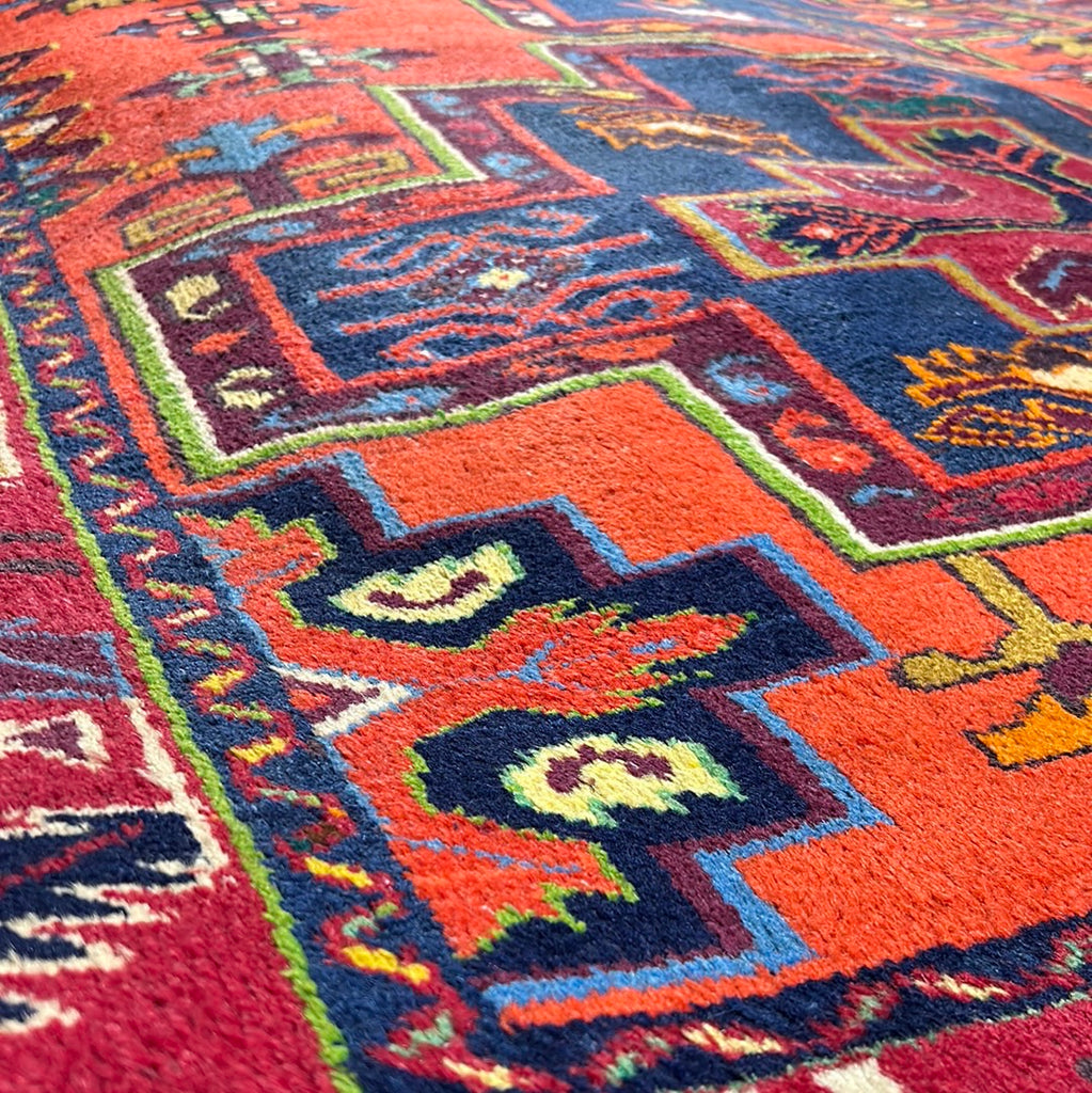 4.11 x 8 Orange Russian Kazak Rug 18298