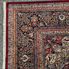 Load image into Gallery viewer, 10.1 x 14 Fine Weave Quality Handmade Soft Wool Dense Burgundy Black Rug Sheik Safi 10251