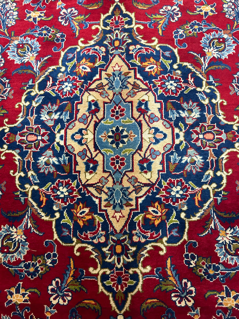 10 x 13.9 Hand-knotted Persian Kashan Rug 7080