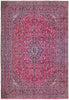 Load image into Gallery viewer, 9.7 x 12.10 Red Handmade Semi Antique Persian Kashan Rug 71819