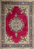 Load image into Gallery viewer, 6.8 x 9.10 ELEGANT Classic Persian Tabriz Open Field ROBY RED #PIX-11943