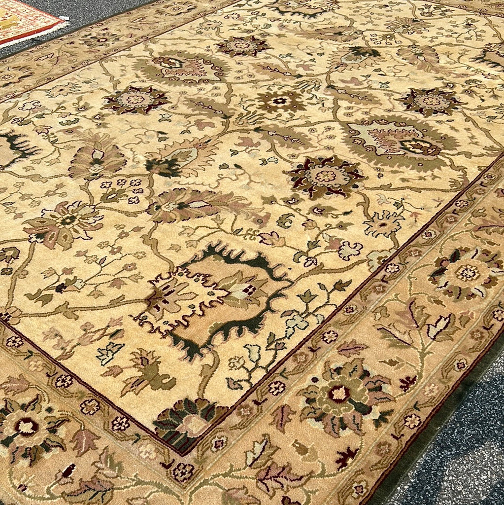 10 x 14.2 Ivory Green Agra Rug 79575