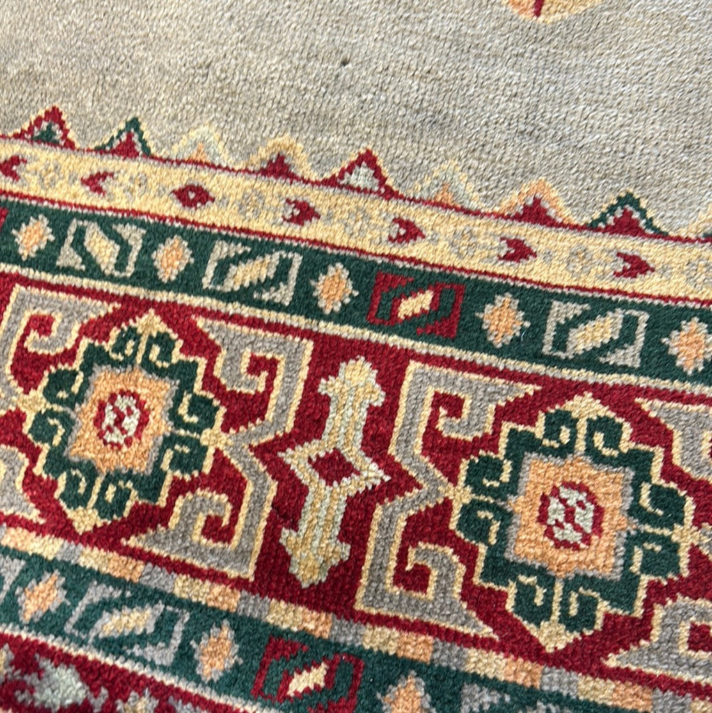 6.3 x 8.10 Sage Green Transitional GABBEH Rug 17068