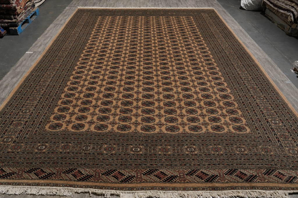 11.3 x 15.3 Large Bokhara Rug  Handmade Pakistan Soft Wool #LA-52800