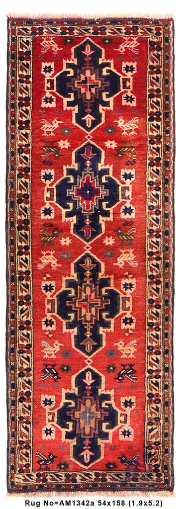 1'.9" x 5'.2" Small-Narrow-Wool-Persian-Tribal-Shiraz-Runner.jpg