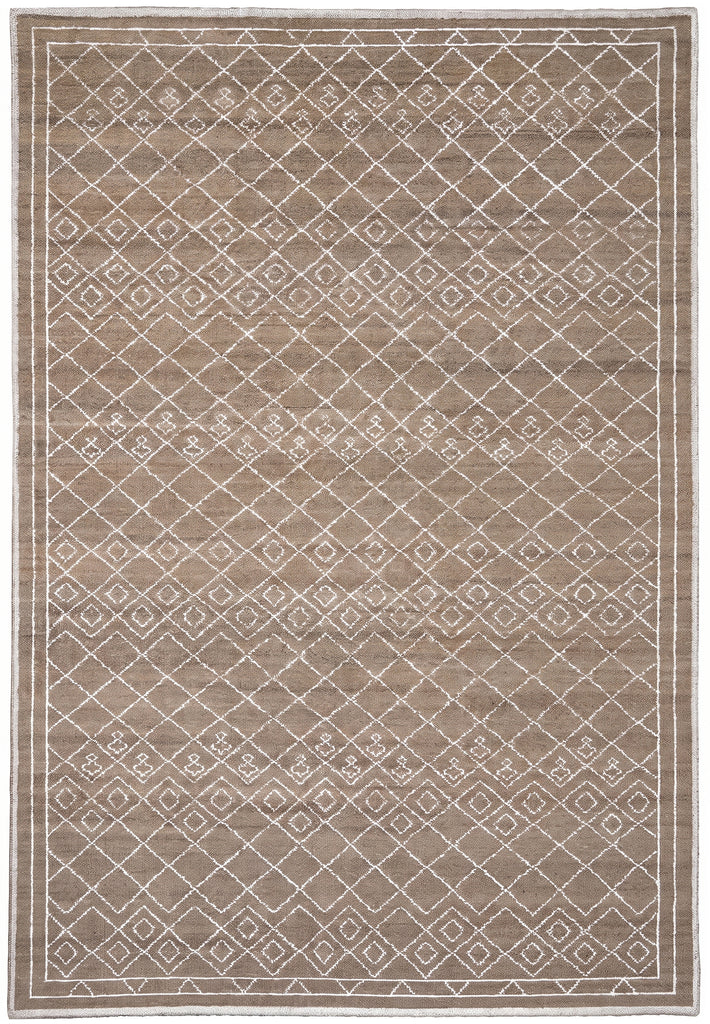8.3 x 11.7 Modern Caramel Beige Handmade Rug #PIX-29179