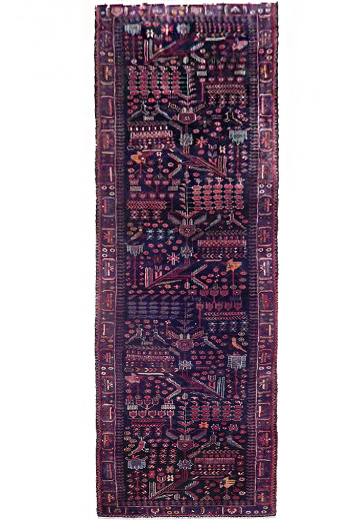 3.10 x 12.5 Semi-Antique Persian 4 feet Wide Runner #B-71778