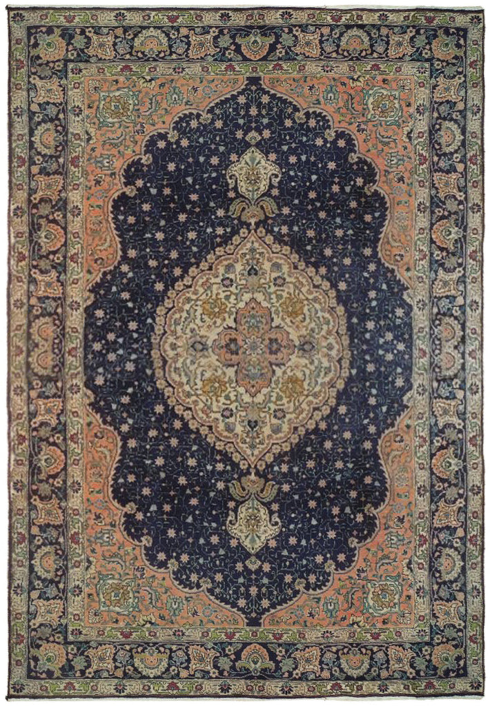 6.5 x 9.9 Estate Persian Tabriz Rug