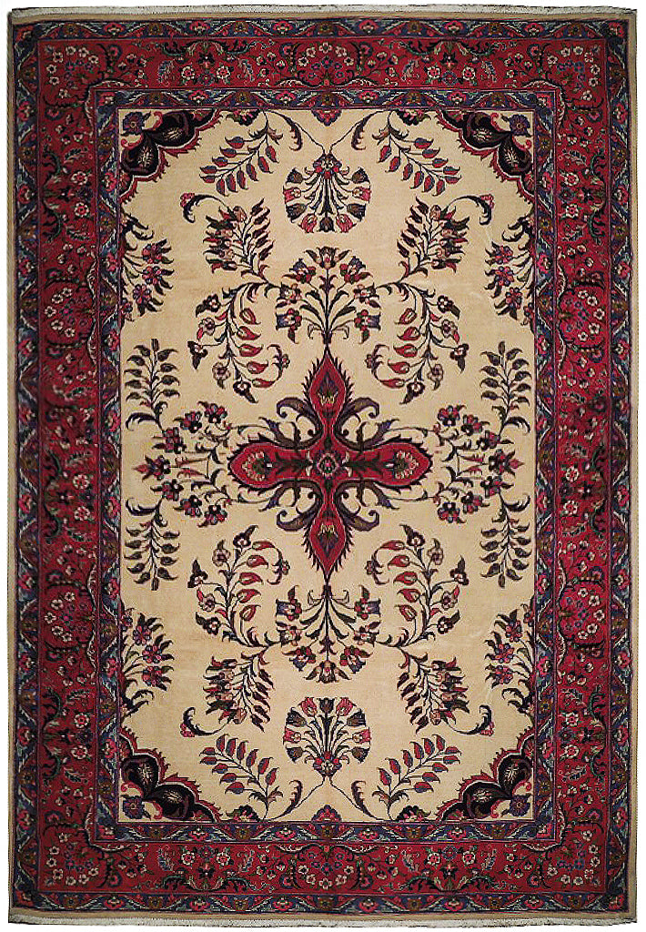 7 x 10.4 Quality Persian Tribal Sarouk Rug #B-72333