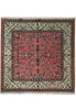 Load image into Gallery viewer, 6.5 x 6.6 Fine Persian Sarouk Square Rug ROSE #B-72443