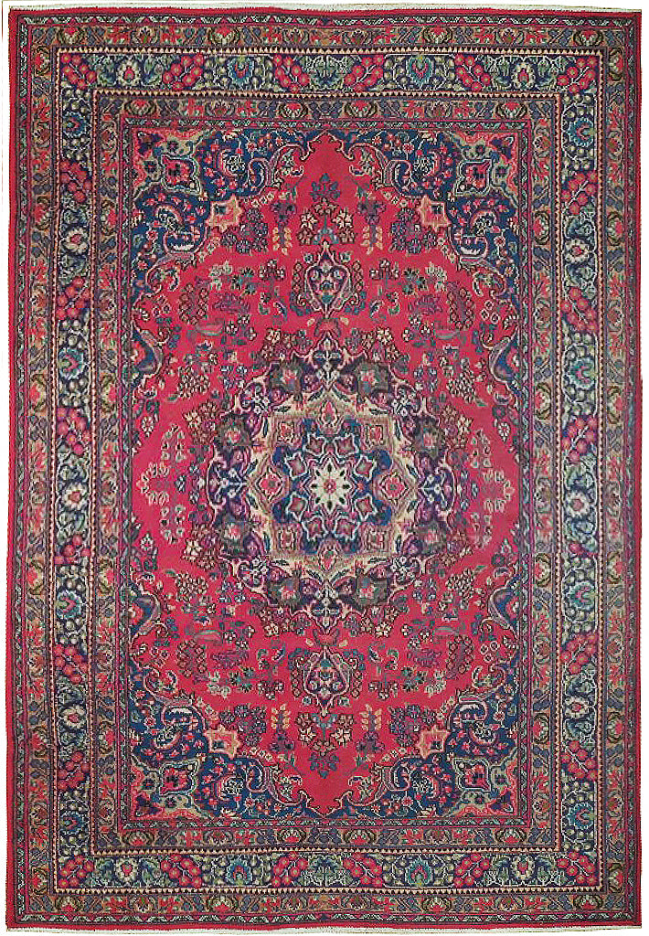 6.6 x 9.7 Persian Mashad Khorasan Rug #B-72806