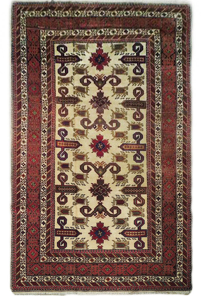 6 x 9.8 Handmade Wool Shirvan Azerbaijan Rug #B-73459