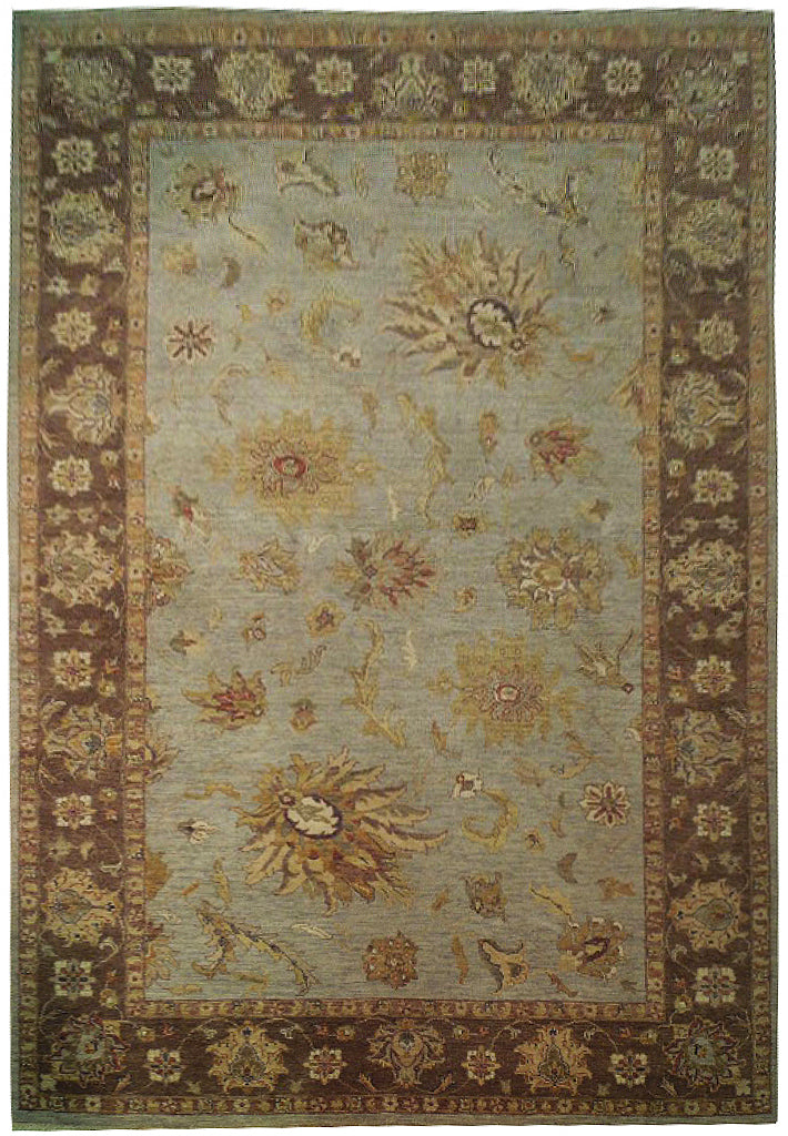 6 x 9 Vegetable Dyed Chobi Rug SLATE GRAY BLUE #B-73660
