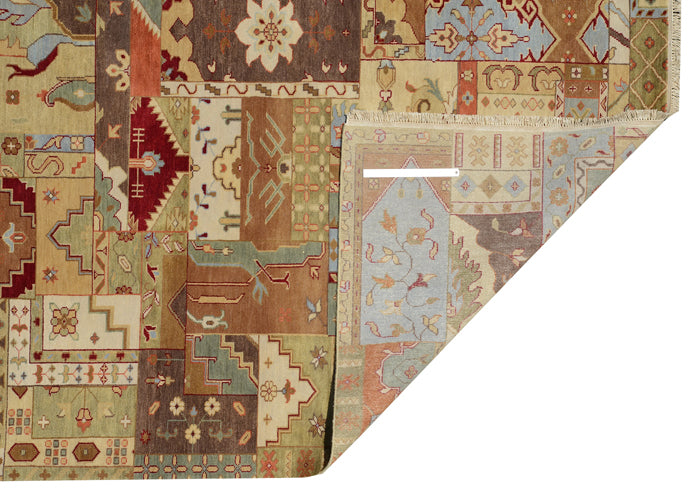 8.9 x 11.6 Agra Patchwork Design Rug #B-78714