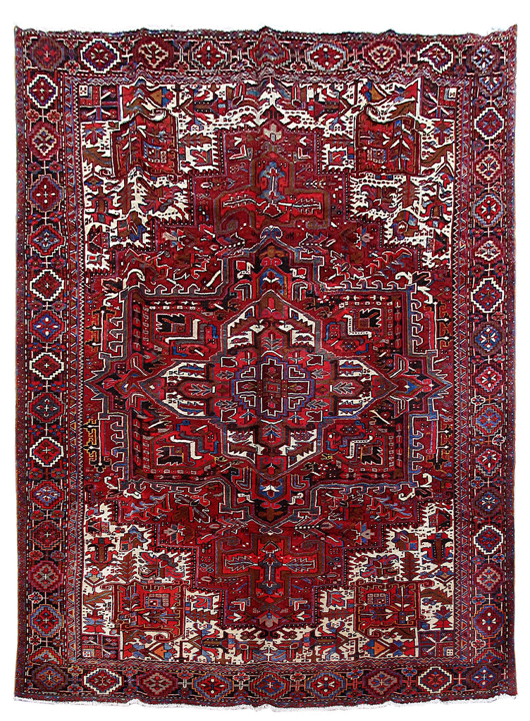9.9 x 12.11 Persian Heriz Rug #B-80875