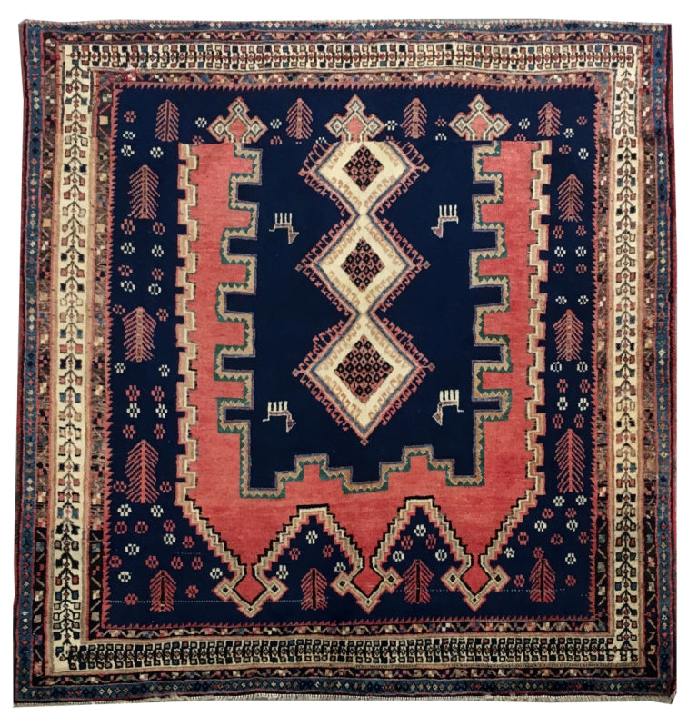 5.0 x 5.1 Unusual Persian Sirjan SQUARE Rug #B-81727