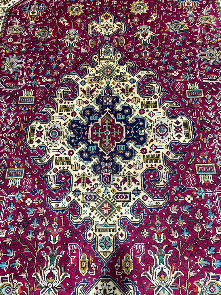 8.1 x 11.2 Genuine Persian Tabriz Wool Rug #PIX-11852