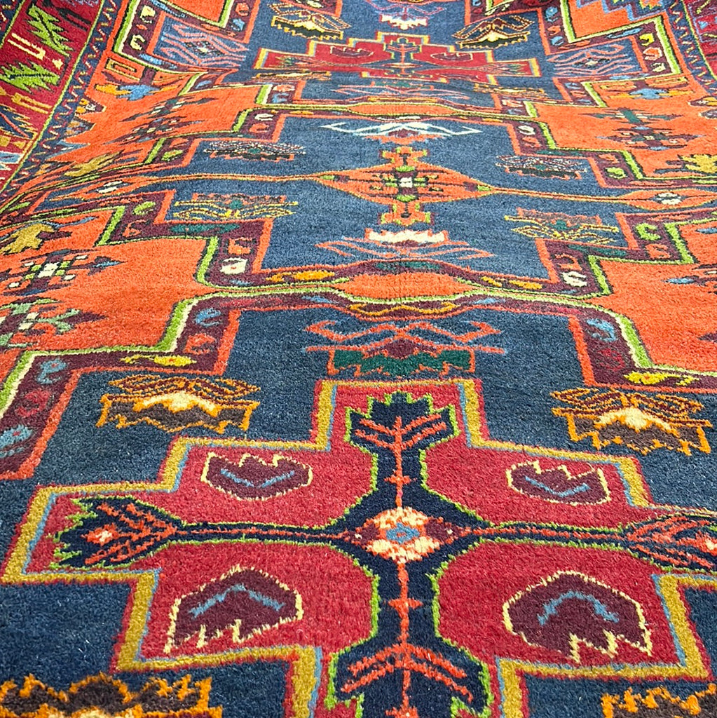 4.11 x 8 Orange Russian Kazak Rug 18298