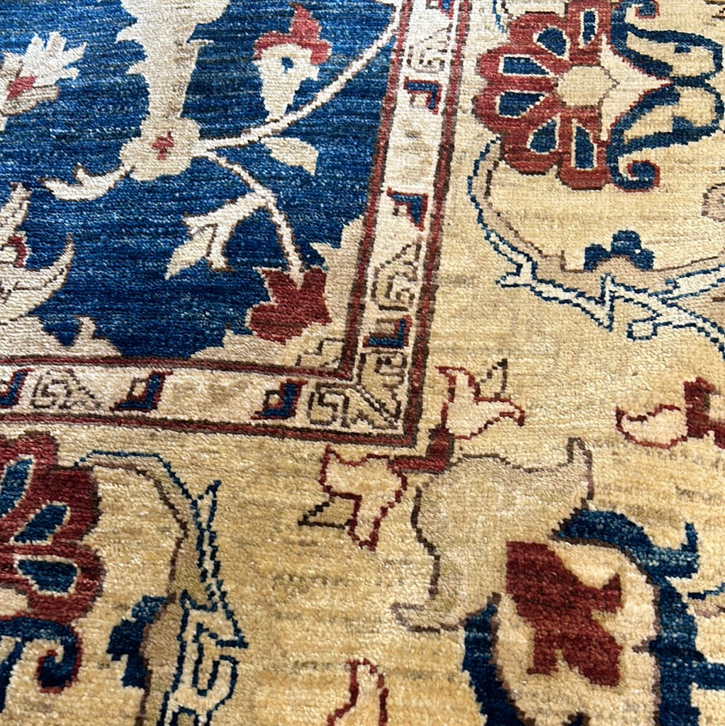 5.11 x 9.3 Pine Green Chobi Peshawar Rug 11051