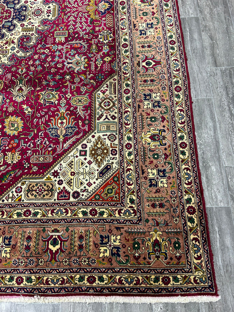 8.1 x 11.2 Genuine Persian Tabriz Wool Rug #PIX-11852