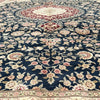Load image into Gallery viewer, 9.5 x 13.7 Navy Blue Wool &amp; Silk Sino Tabriz Rug #PIX-14840