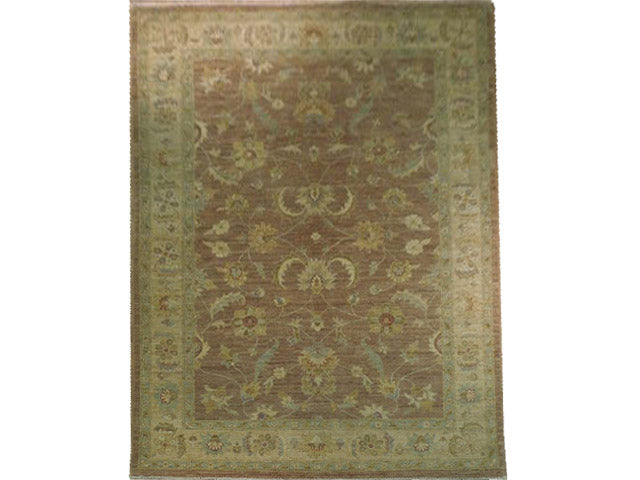 5.11 x 8.10 Nuetral Brown Chobi Peshawar Rug 15512