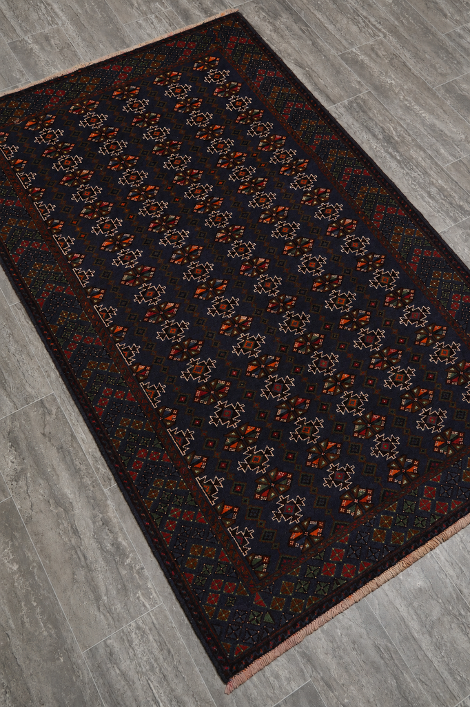 4 x 6  Afghan Turkman Baluch Rug Wool #F-3249