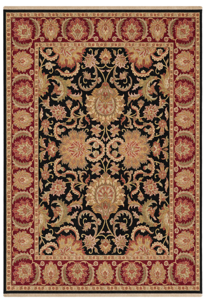 8 x 10 Midnight Black Blue Natural Handmade Agra Rug