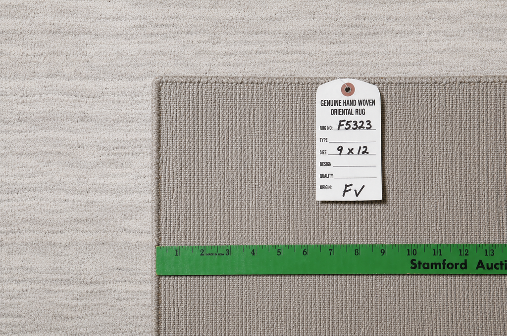 9' x 12' Handmade Solid Gray Wool Contemporary Area Rug | Modern Plain Rug #F-5423