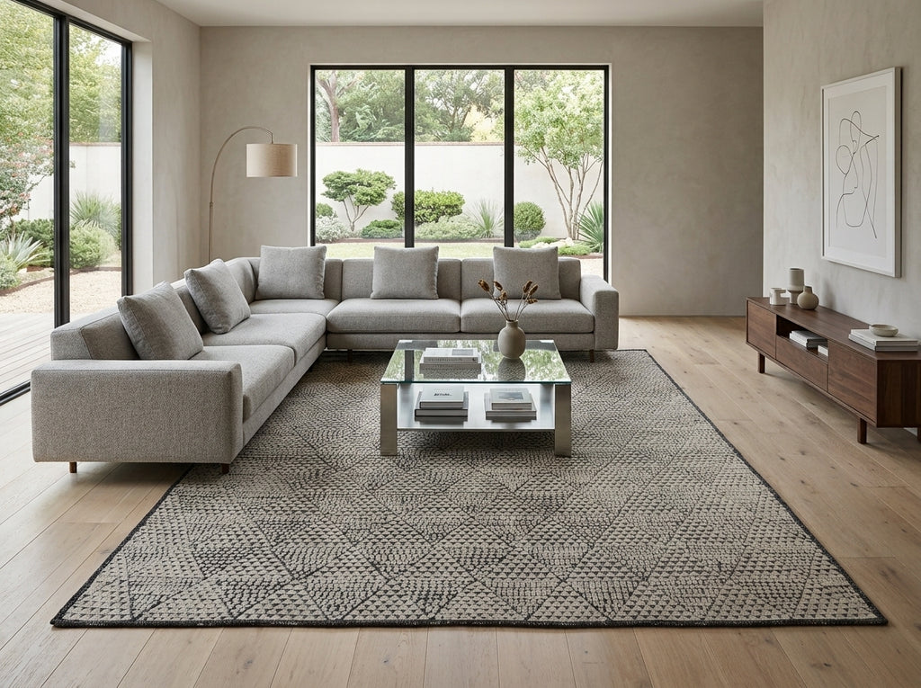 10 x 14 Contemporary Handmade Raised Wool Pile Rug #F-3303