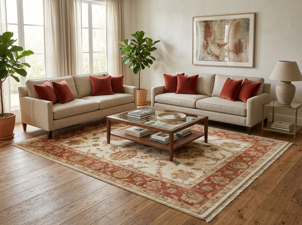 9.6 x 13 New Decorative Handmade Imported Rug - view 2