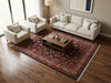 Load image into Gallery viewer, 7 x 10.7 Navy Blue Fine Persian Sarouk Rug #B-72774