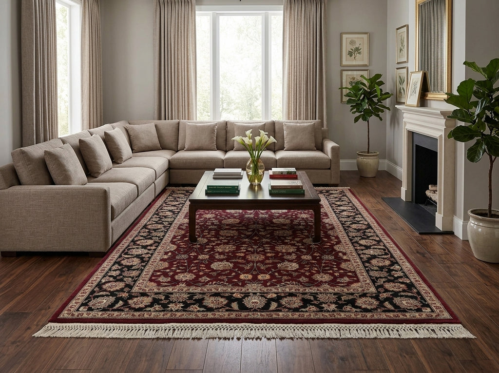 4 x 6 Quality Handmade Rug Wool and Silk #F-3352