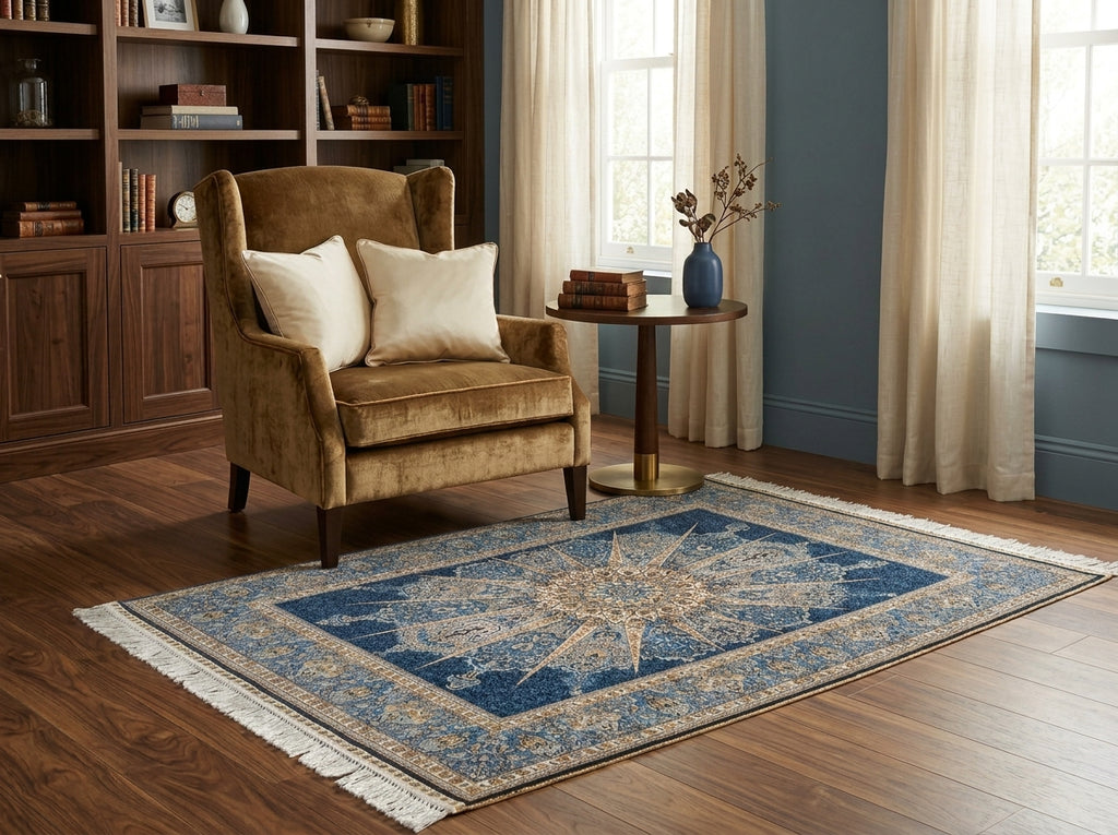 3 x 4 Hand-Knotted Beautiful Hereke Silk Rug #60208
