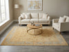 Load image into Gallery viewer, 5.9 x 9 Brown Beige Chobi Peshawar Rug Taupe Blue Border 20229
