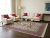 Load image into Gallery viewer, 7 x 9.8 Ivory Fine Wool Persian Sarouk Rug - view 2
